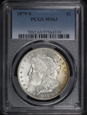 Obverse of this 1879-S Morgan Dollar PCGS MS-63
