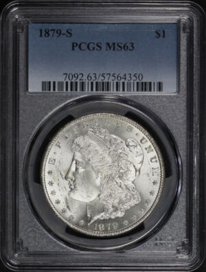 Obverse of this 1879-S Morgan Dollar PCGS MS-63
