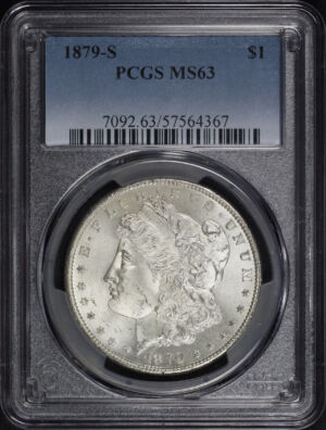Obverse of this 1879-S Morgan Dollar PCGS MS-63