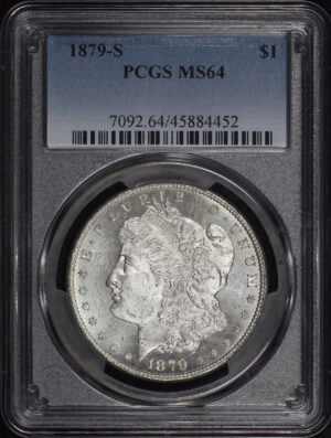 Obverse of this 1879-S Morgan Dollar PCGS MS-64