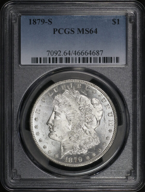Obverse of this 1879-S Morgan Dollar PCGS MS-64