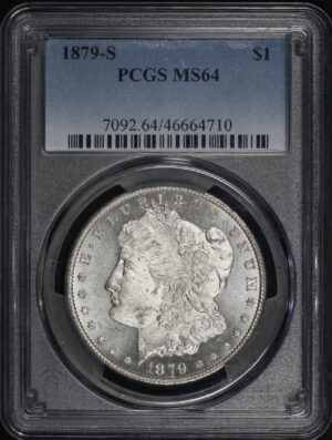 Obverse of this 1879-S Morgan Dollar PCGS MS-64