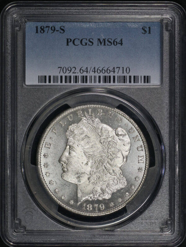 Obverse of this 1879-S Morgan Dollar PCGS MS-64