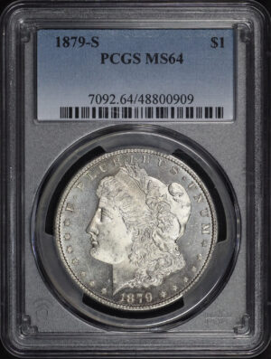 Obverse of this 1879-S Morgan Dollar PCGS MS-64
