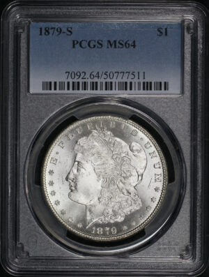 Obverse of this 1879-S Morgan Dollar PCGS MS-64