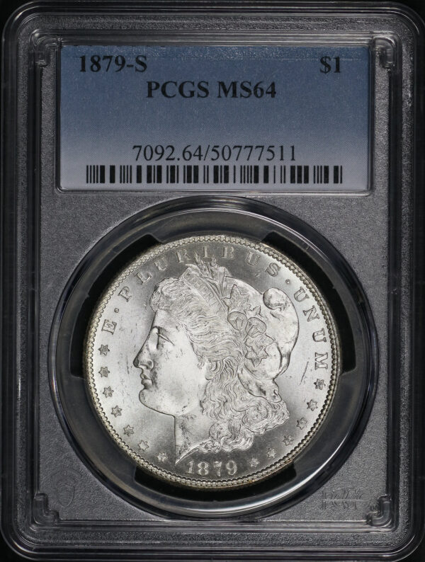 Obverse of this 1879-S Morgan Dollar PCGS MS-64