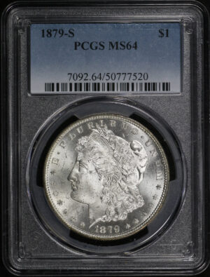 Obverse of this 1879-S Morgan Dollar PCGS MS-64
