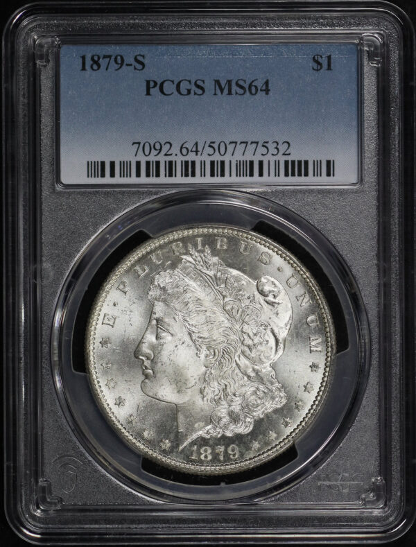 Obverse of this 1879-S Morgan Dollar PCGS MS-64