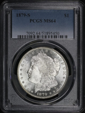 Obverse of this 1879-S Morgan Dollar PCGS MS-64