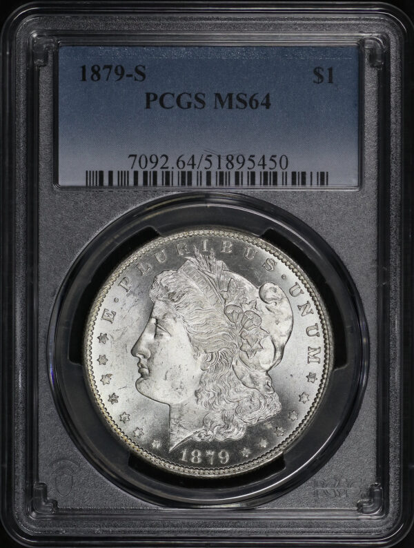 Obverse of this 1879-S Morgan Dollar PCGS MS-64