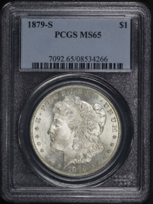 Obverse of this 1879-S Morgan Dollar PCGS MS-65
