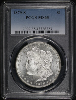 Obverse of this 1879-S Morgan Dollar PCGS MS-65
