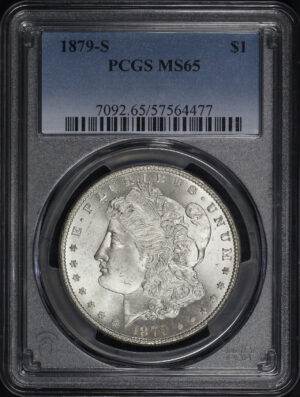 Obverse of this 1879-S Morgan Dollar PCGS MS-65