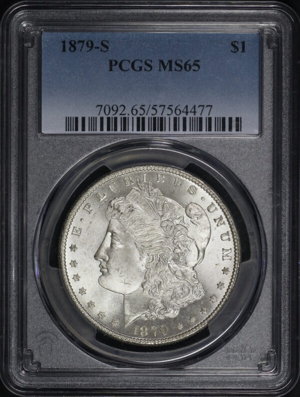 Obverse of this 1879-S Morgan Dollar PCGS MS-65