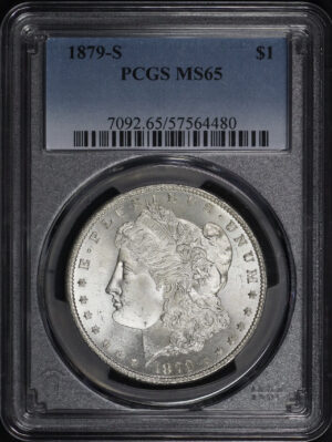 Obverse of this 1879-S Morgan Dollar PCGS MS-65