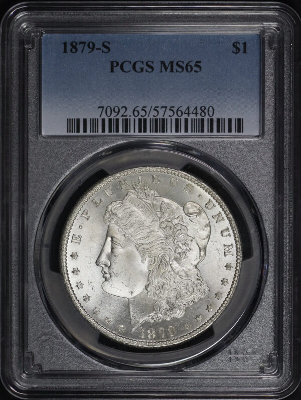 Obverse of this 1879-S Morgan Dollar PCGS MS-65
