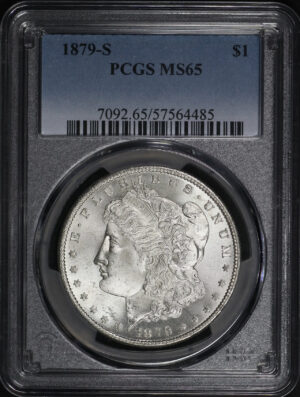 Obverse of this 1879-S Morgan Dollar PCGS MS-65