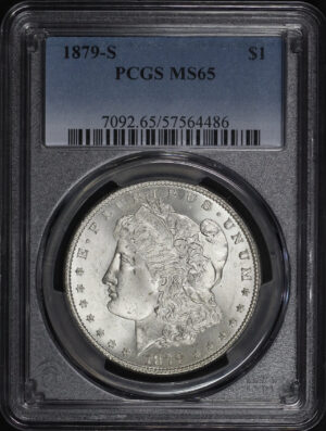 Obverse of this 1879-S Morgan Dollar PCGS MS-65