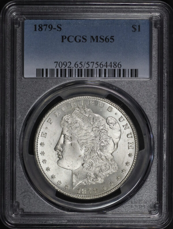 Obverse of this 1879-S Morgan Dollar PCGS MS-65