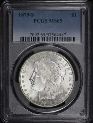Obverse of this 1879-S Morgan Dollar PCGS MS-65