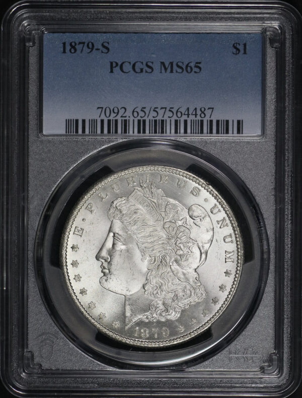 Obverse of this 1879-S Morgan Dollar PCGS MS-65