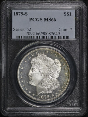 Obverse of this 1879-S Morgan Dollar PCGS MS-66