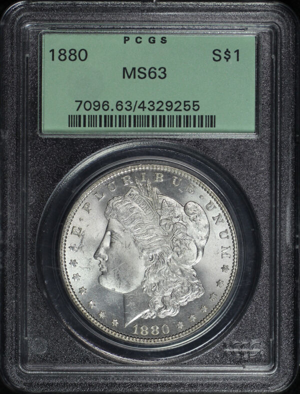 1880 Morgan Dollar PCGS MS-63 Old Green Holder | Northern Nevada Coin
