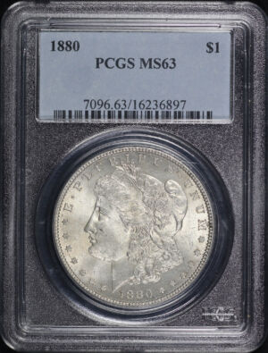 Obverse of this 1880 Morgan Dollar PCGS MS-63