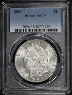 Obverse of this 1880 Morgan Dollar PCGS MS-63