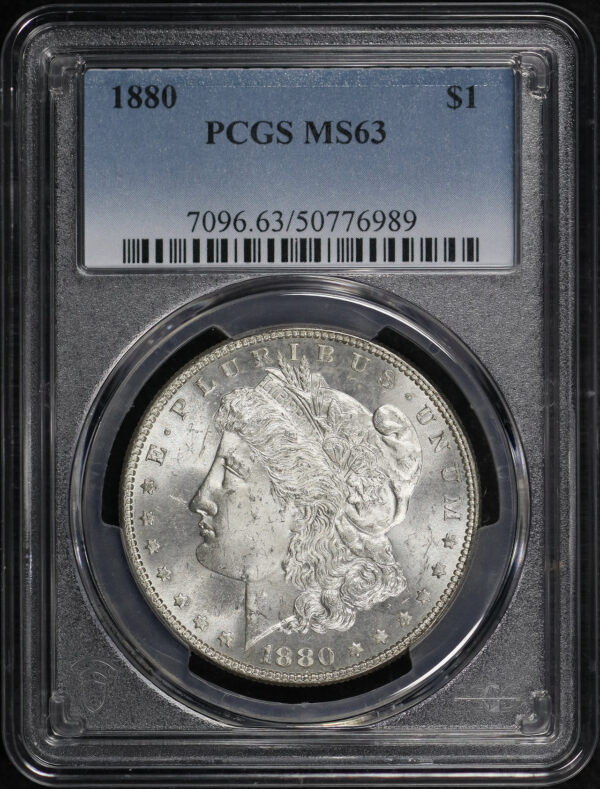 Obverse of this 1880 Morgan Dollar PCGS MS-63
