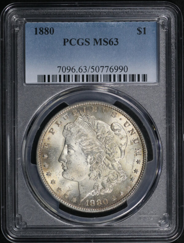 Obverse of this 1880 Morgan Dollar PCGS MS-63