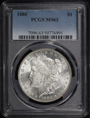 Obverse of this 1880 Morgan Dollar PCGS MS-63