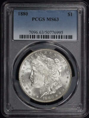 Obverse of this 1880 Morgan Dollar PCGS MS-63