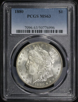 Obverse of this 1880 Morgan Dollar PCGS MS-63