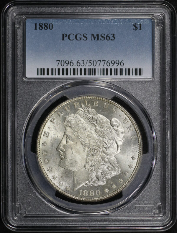 Obverse of this 1880 Morgan Dollar PCGS MS-63