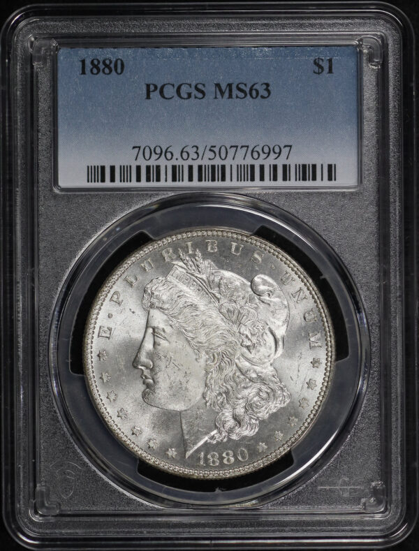 Obverse of this 1880 Morgan Dollar PCGS MS-63