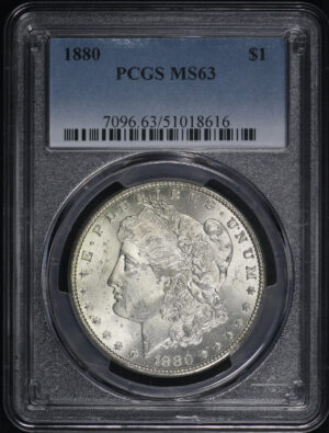 Obverse of this 1880 Morgan Dollar PCGS MS-63