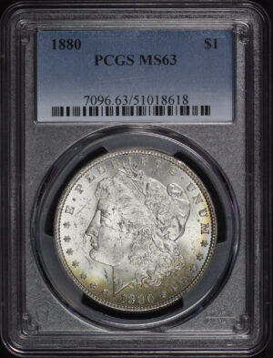 Obverse of this 1880 Morgan Dollar PCGS MS-63
