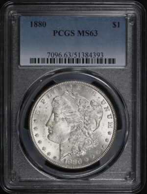 Obverse of this 1880 Morgan Dollar PCGS MS-63