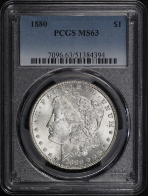 Obverse of this 1880 Morgan Dollar PCGS MS-63