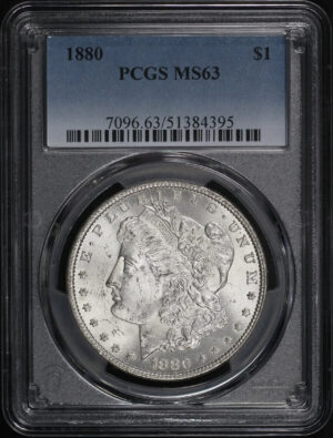 Obverse of this 1880 Morgan Dollar PCGS MS-63