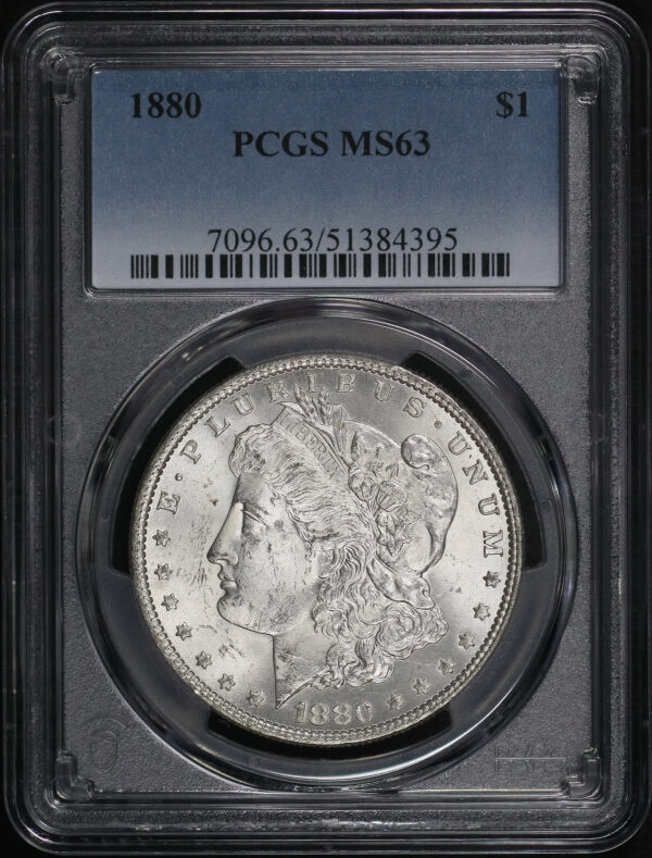 Obverse of this 1880 Morgan Dollar PCGS MS-63
