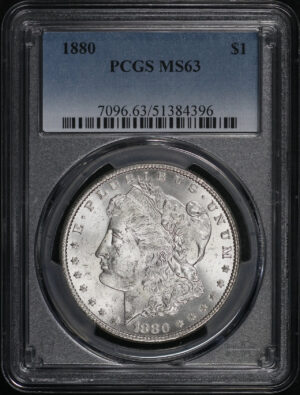 Obverse of this 1880 Morgan Dollar PCGS MS-63