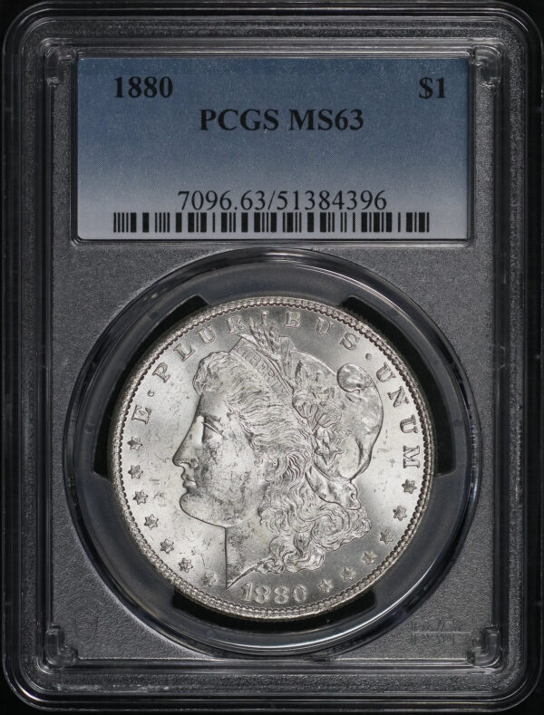Obverse of this 1880 Morgan Dollar PCGS MS-63