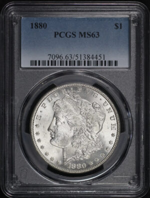 Obverse of this 1880 Morgan Dollar PCGS MS-63