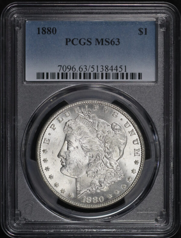 Obverse of this 1880 Morgan Dollar PCGS MS-63
