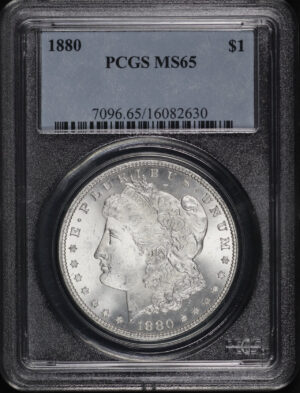 Obverse of this 1880 Morgan Dollar PCGS MS-65