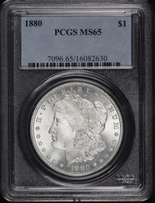 Obverse of this 1880 Morgan Dollar PCGS MS-65