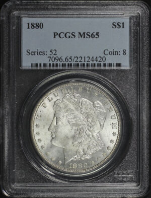 Obverse of this 1880 Morgan Dollar PCGS MS-65