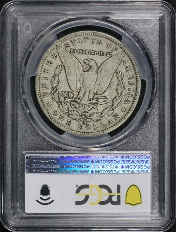 Reverse of this 1880-CC Morgan Dollar PCGS F-12
